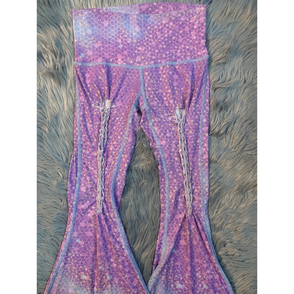 SOLD Slit Weave Braided Mermaid Bell Bottoms